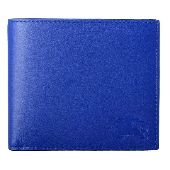 Burberry Men's Royal Blue 100% Leather Bifold Wallet - Picture 1 of 5
